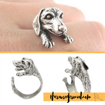 Hang-in-There Dachshund Wraparound Ring