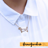 Minimalist Origami Dachshund Necklace