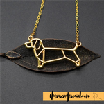 Minimalist Origami Dachshund Necklace